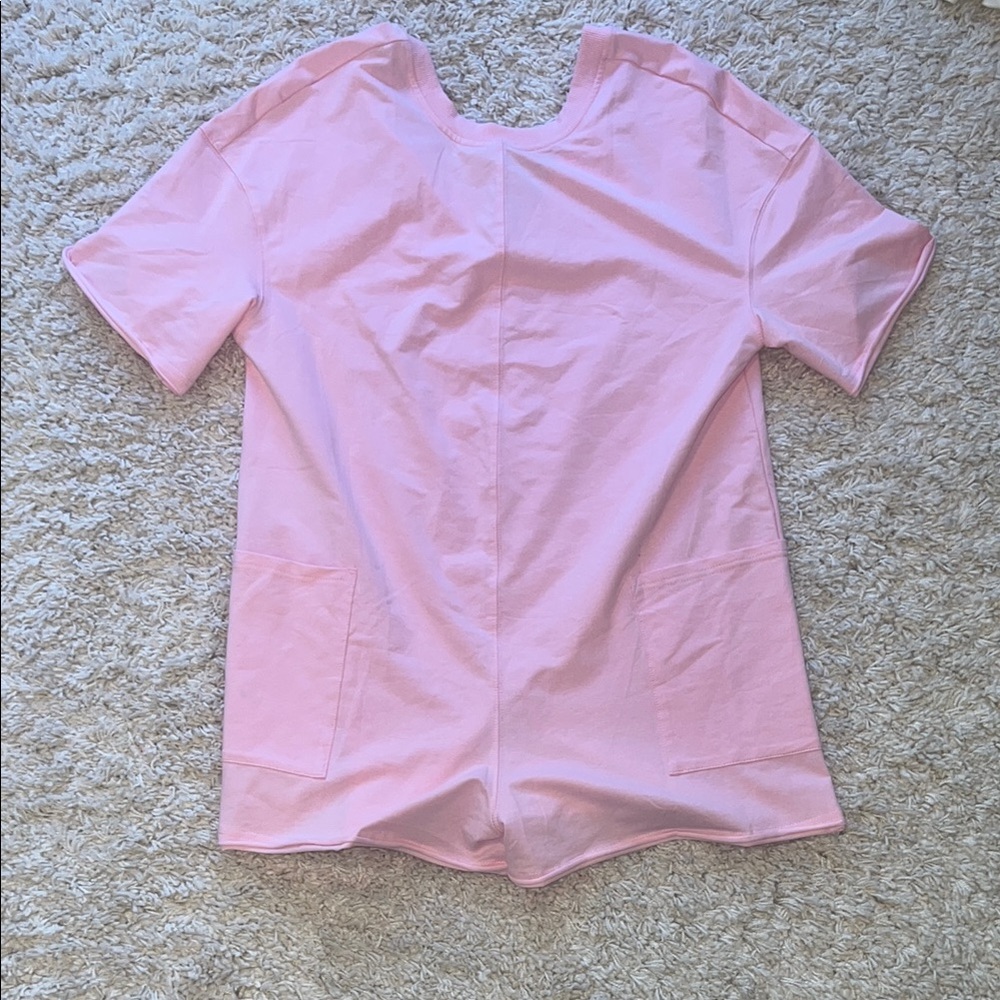 (NEVER WORN) Pink Short Sleeve One Piece Jumper